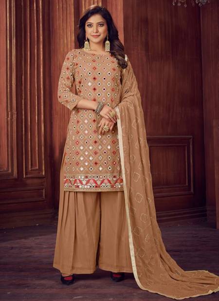 Brown Colour EIRA 8 Fancy Designer Festive Wear Heavy Georgette Salwar Suit Latest Collection 1139